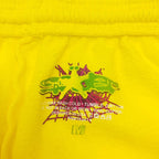 Yellow Cotton Side Print Joggers - Men's