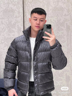 Black Puffer Jacket - Men's