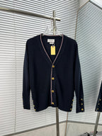 Grey Knit Cardigan - Men's