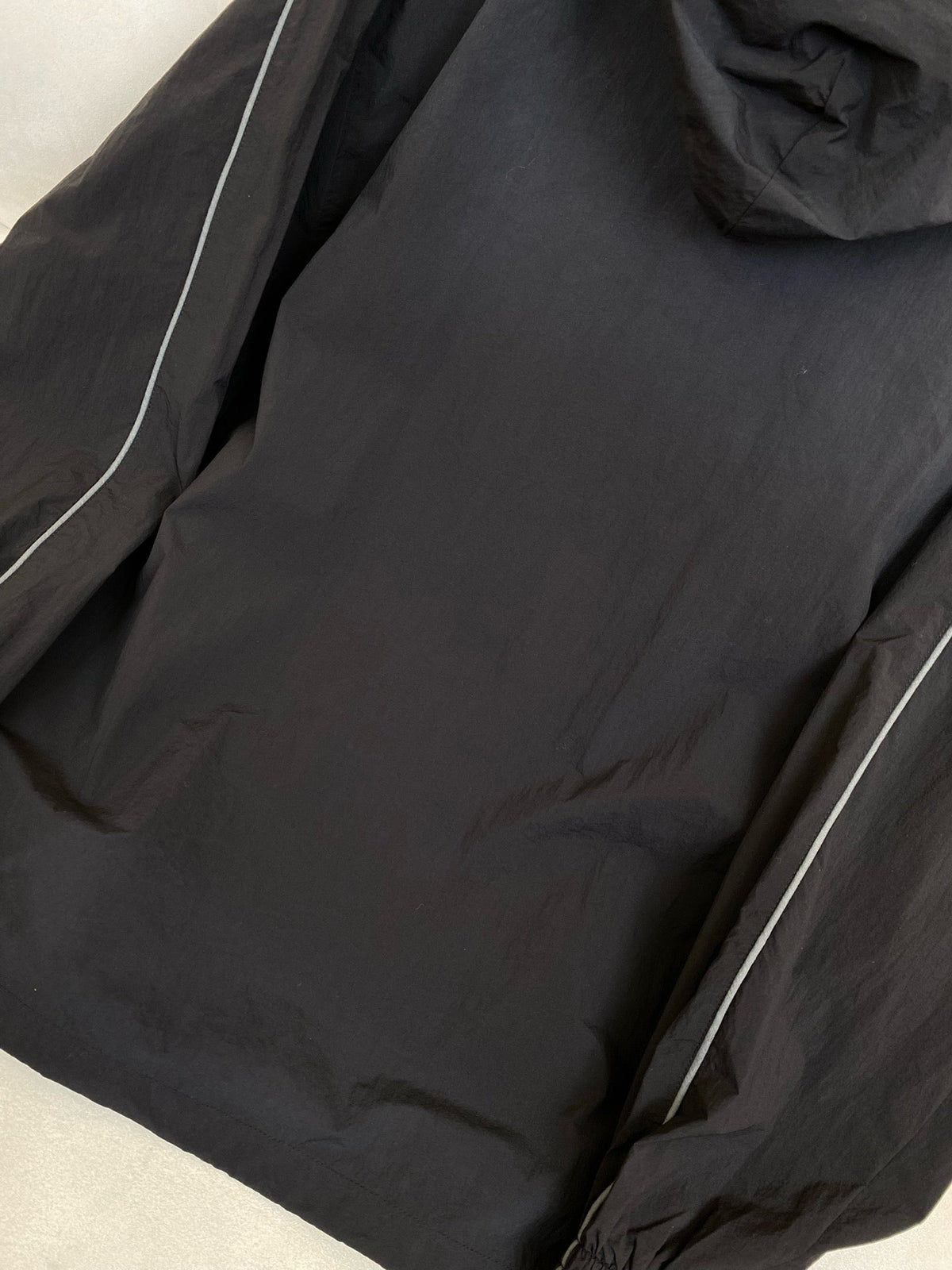 Navy Nylon Logo Hooded - Men's