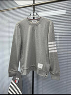 4-Bar Crewneck Navy Loopback - Men's