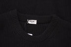 Black Cotton Bold Text Long-Sleeve - Men's
