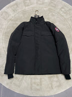 Black Nylon Down Parka - Men's