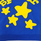 Blue Cotton Graphic Pullover - Men's