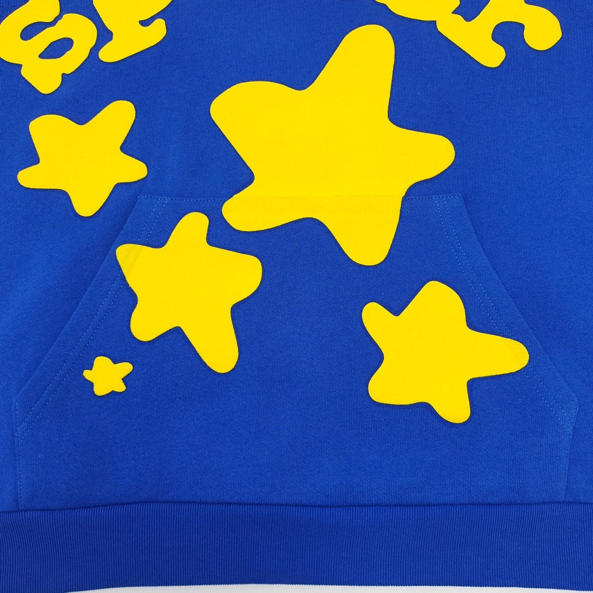 Blue Cotton Graphic Pullover - Men's
