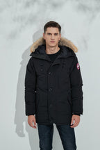 Black and Grey Parka - Men's