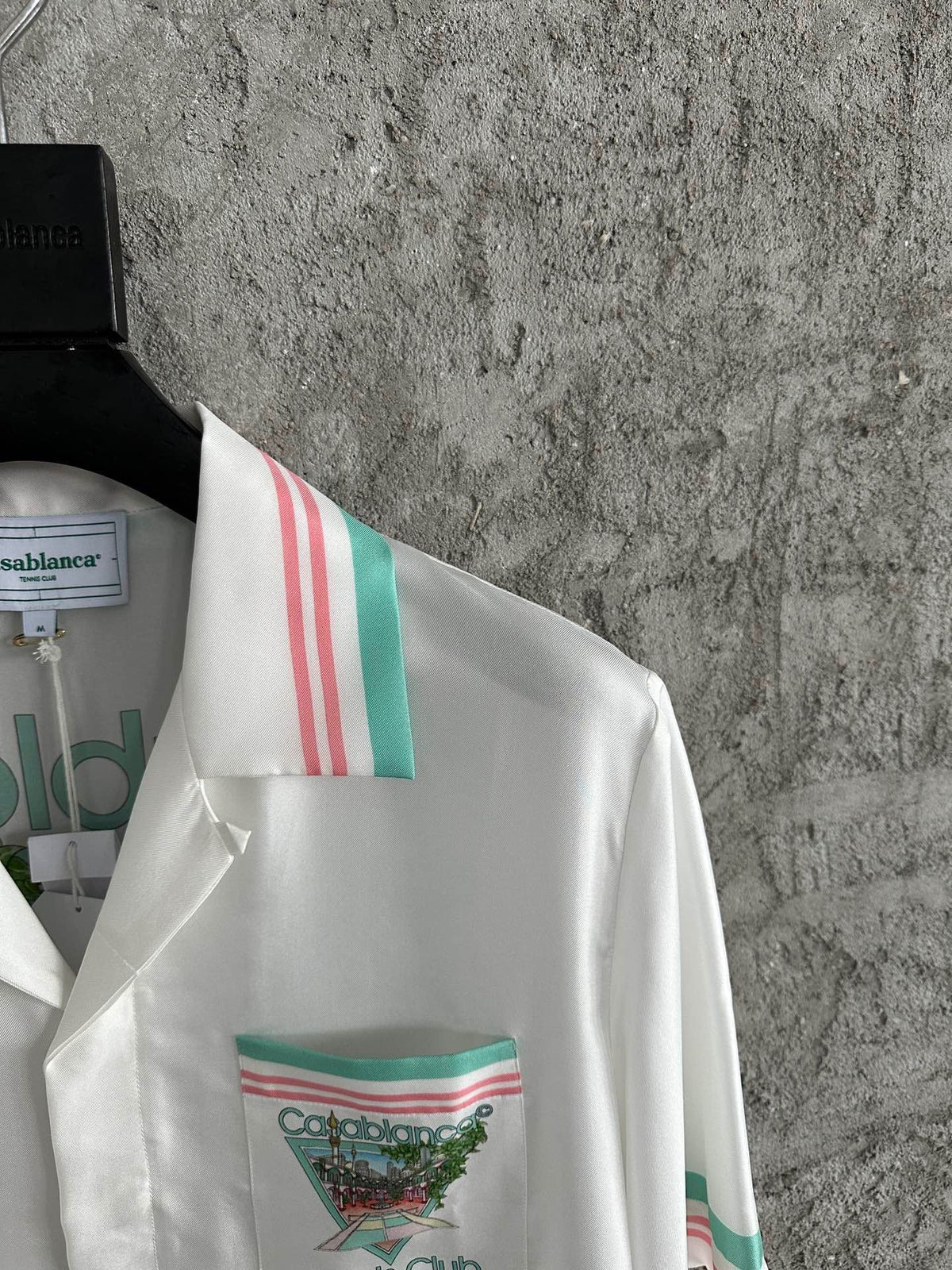 Pastel Trim Silk Shirt - Men's