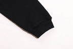 Black Cotton Graphic Pullover - Men's