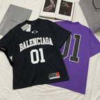 Black Jersey Numeral Short-Sleeve - Men's
