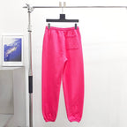 Pink Cotton Graphic Joggers - Men's