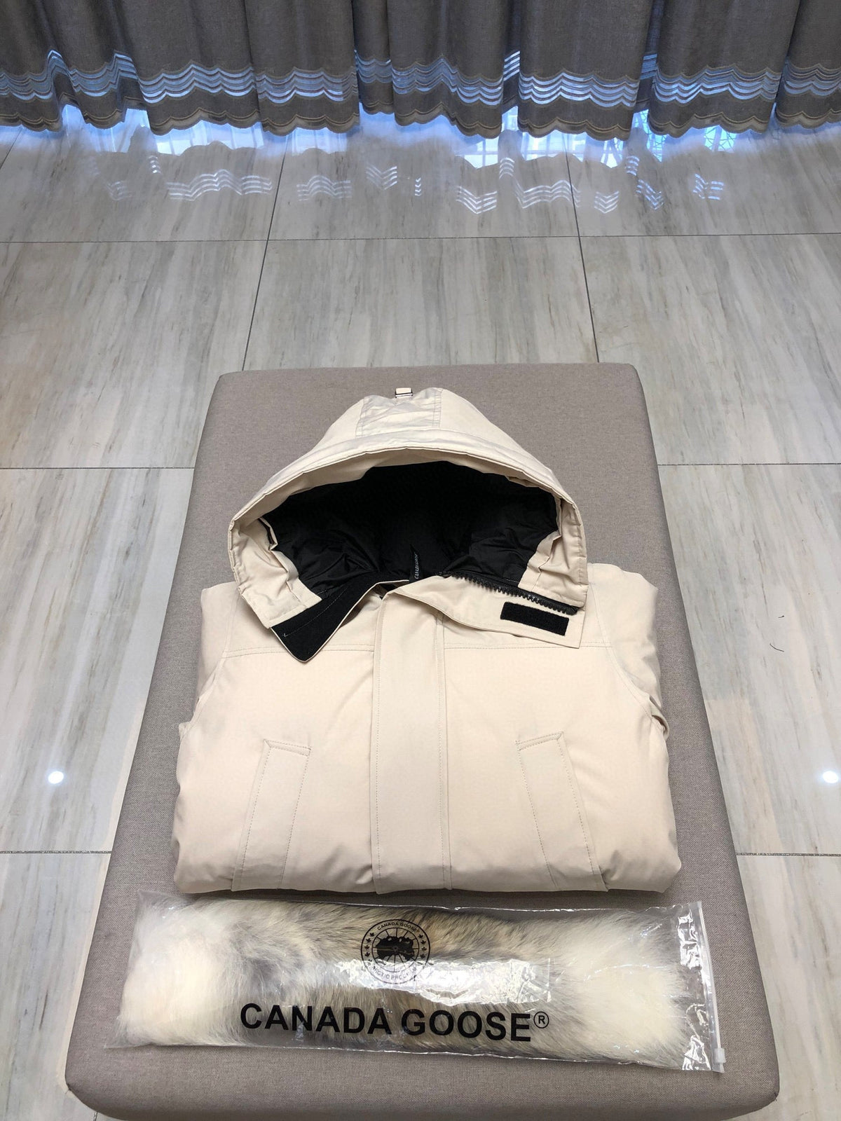 Black and White Parka - Men's