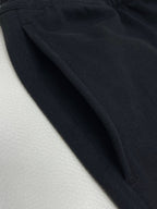 Black Cotton Plain Drawstring - Men's