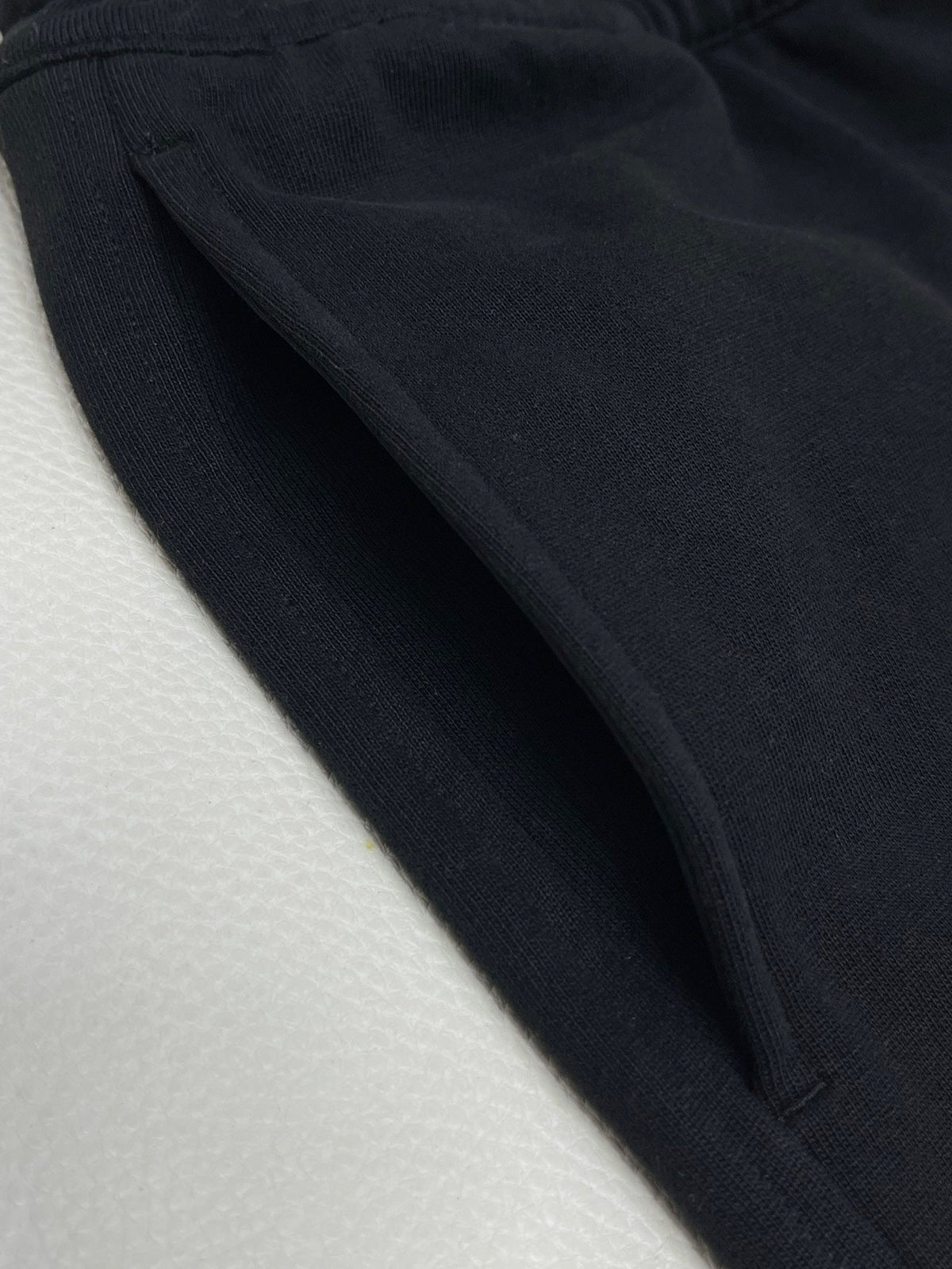 Black Cotton Plain Drawstring - Men's