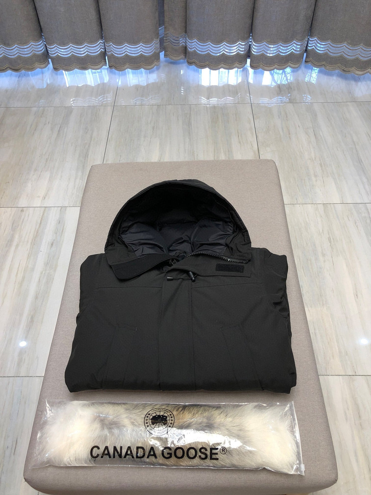 Black and White Parka - Men's