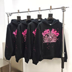 Black Cotton Print Pullover - Men's