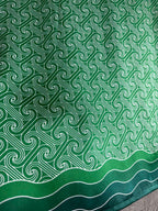 Green Wave Print Silk Shirt - Men's