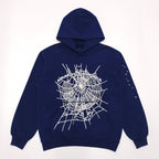 Navy Cotton Web Print Pullover - Men's