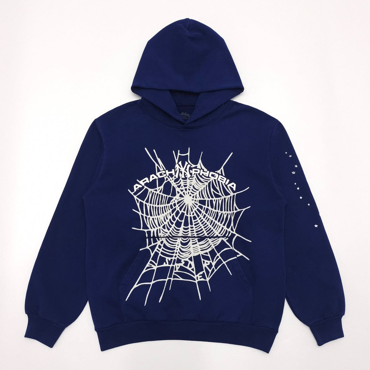 Navy Cotton Web Print Pullover - Men's