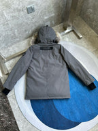 Black and Grey Parka - Men's