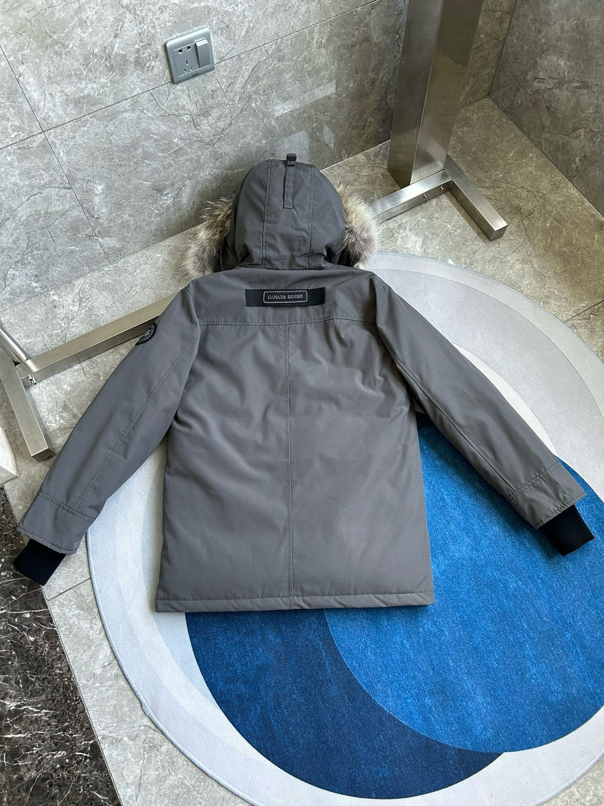 Black and Grey Parka - Men's
