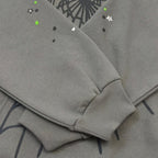 Grey Cotton Web Print Pullover - Men's