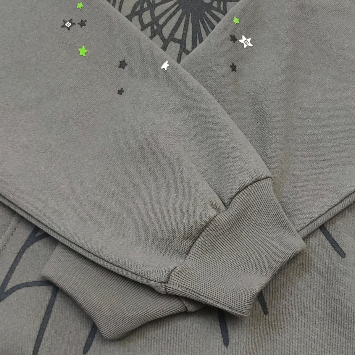 Grey Cotton Web Print Pullover - Men's