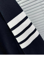 4-Bar Zip Navy Hoodie - Men's