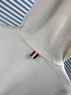 Navy Cotton Striped Sleeve Zip-Through - Men's