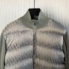 Navy Blue and Black Puffer Jacket - Men's