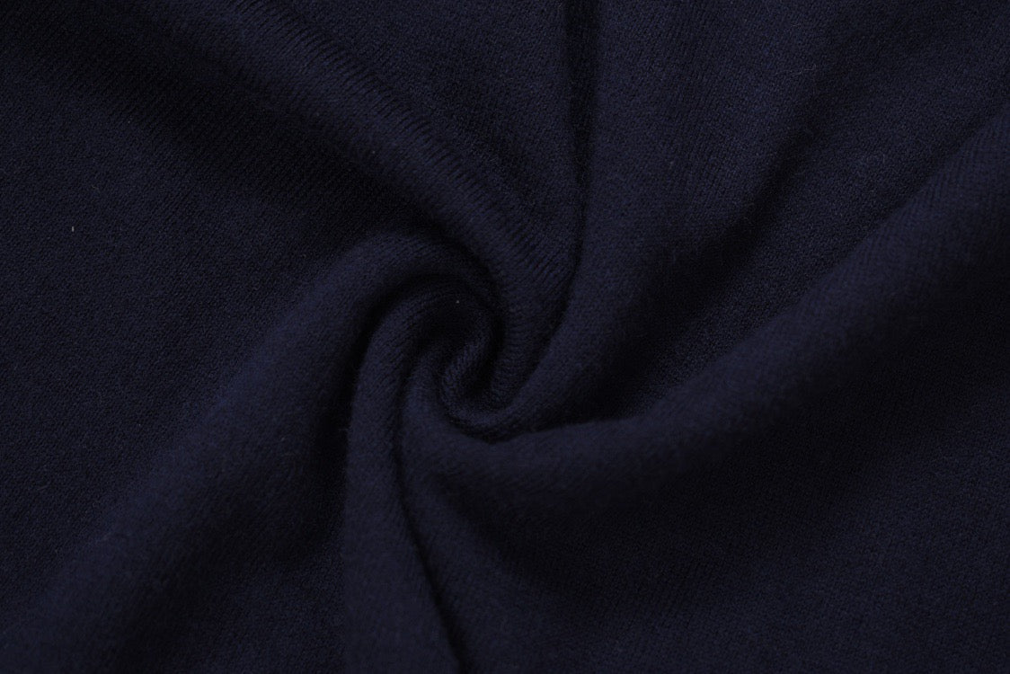 Grey Wool Four-Bar Crewneck - Men's