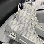 B23 High-Top Grey Oblique Sneakers