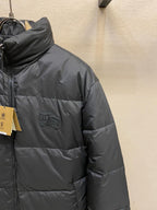 Black and Khaki Puffer Jacket - Men's