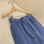 Blue Cotton Elasticated Joggers - Men's