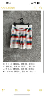 Multicolour Striped Knit Shorts - Men's