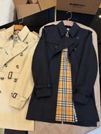 Navy Belted Trench - Men's