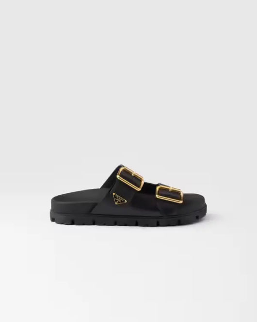 Suede strap slides