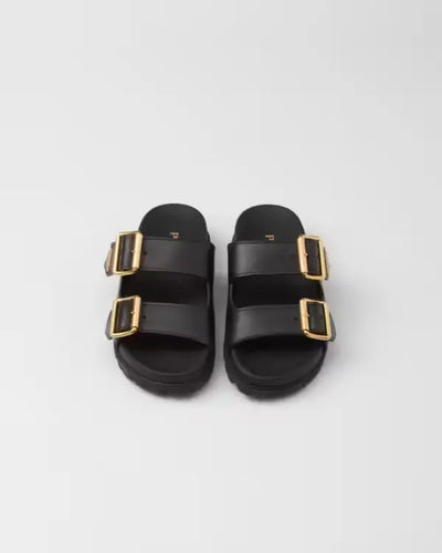 Suede strap slides
