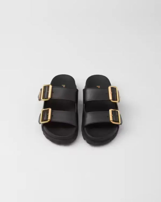 Suede strap slides