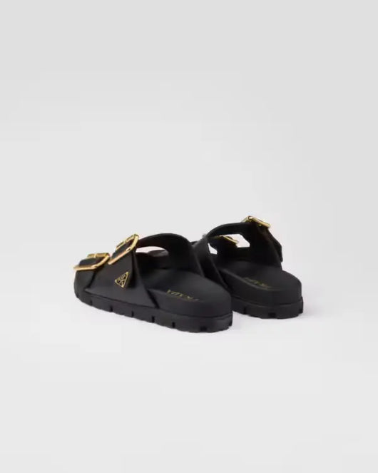 Suede strap slides