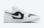 Air Jordan 1 Low Panda – black shades on the quarter panel and toebox, and white on the eyelets, tongue and – LUX VERSE Luxury Designer Fashion Outlet