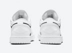 Air Jordan 1 Low Panda – the Air Jordan 1 Low Panda features a leather construction with a Black & White – LUX VERSE Luxury Designer Fashion Outlet