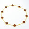 CLOVER VINTAGE CARNELIAN NECKLACE 10 MOTIFS