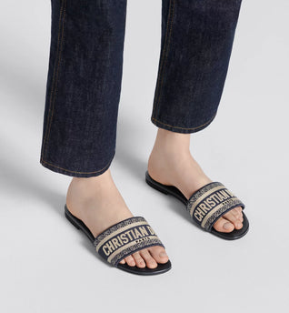 Dway Embroidered Slide