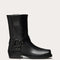 ROCKSTUD CALFSKIN BIKER ANKLE BOOT 40MM