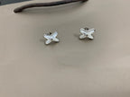 Jeux De White Mop Silver Diamond Earrings – LUX VERSE Luxury Designer Fashion Outlet