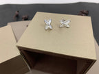 Jeux De White Mop Silver Diamond Earrings – LUX VERSE Luxury Designer Fashion Outlet