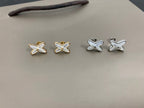 Jeux De White Mop Silver Diamond Earrings – LUX VERSE Luxury Designer Fashion Outlet