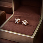 Jeux De Gold Diamond Earrings – LUX VERSE Luxury Designer Fashion Outlet