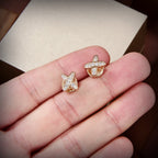 Jeux De Gold Diamond Earrings – LUX VERSE Luxury Designer Fashion Outlet