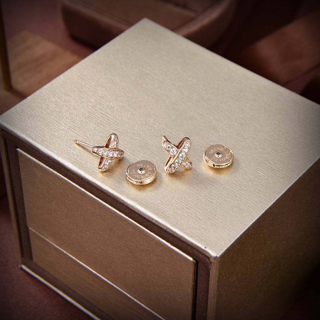 Jeux De Gold Diamond Earrings – LUX VERSE Luxury Designer Fashion Outlet
